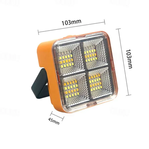 1pc LED Portable Solar Work Light, Rechargeable Magnetic Light, Emergency Worklight with 4 Light Modes for Power Failure, Car Repair, Camping, Construction Job Site