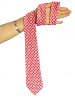 1Pc Man Necktie Pink Grid Width 8cm Bridegroom Groomsman Tie Business Manager Tie