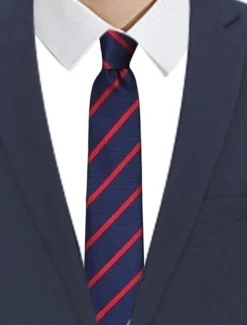 1Pc Men's Wedding Tie Narrow Stripe Tie 8cm Wide Men Arrow Pattern Tie
