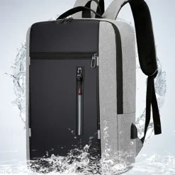 1pc Men's Women's Backpack With USB Charging Port Business Commuter Computer Bag For Business Trip Daily Use Laptop Backpack Multifunctional Student Large Capacity Backpack
