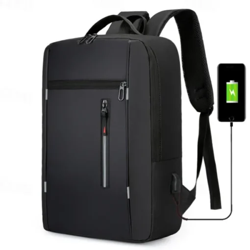 1pc Men's Women's Backpack With USB Charging Port Business Commuter Computer Bag For Business Trip Daily Use Laptop Backpack Multifunctional Student Large Capacity Backpack