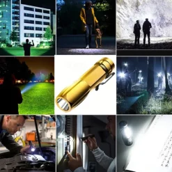 1pc Mini Portable LED Bright Flashlight With USB Fast Charging Water-resistant For Outdoor Hiking At Night