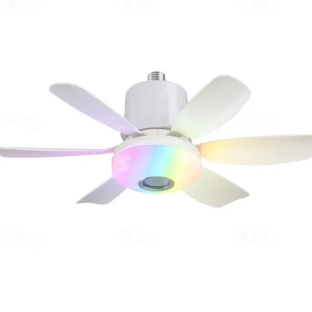 1pc Modern Ceiling Fan Chandelier Smart Remote Control, E27 Screw Base - Easy Install, Strong Wind for Living Room, Bedroom, Study, Kitchen, Workshop, Ceiling Fan