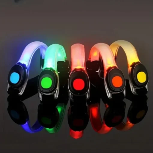 1pc Night Running Light Armband - High-Visibility Reflective LED Safety Band with Flashing Mode for Running, Walking, Jogging, Cycling - Includes Batteries, Random Color, Adjustable and Versatile