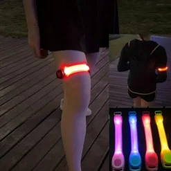 1pc Night Running Light Armband - High-Visibility Reflective LED Safety Band with Flashing Mode for Running, Walking, Jogging, Cycling - Includes Batteries, Random Color, Adjustable and Versatile