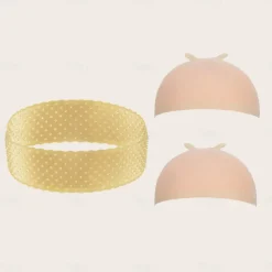 1pc Non-slip Wig Headband and 2pcs Wig Cap Wig Cap for Lace Front Wig Stocking Cap for Women Wig Grip Band