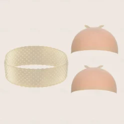 1pc Non-slip Wig Headband and 2pcs Wig Cap Wig Cap for Lace Front Wig Stocking Cap for Women Wig Grip Band