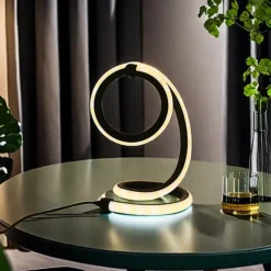 1pc Nordic Simple Spiral Table Lamp, Bedroom Bedside Eye Protection, Dimmable USB Powered LED Decorative Lamp for Home Living Room Bedroom