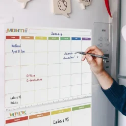 1pc Notes Wallpaper Magnetic Monthly/Weekly/Daily Planner Calendar Table Dry Erase Whiteboard Blackboard Fridge Sticker Message Board Menu