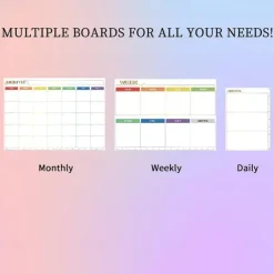 1pc Notes Wallpaper Magnetic Monthly/Weekly/Daily Planner Calendar Table Dry Erase Whiteboard Blackboard Fridge Sticker Message Board Menu