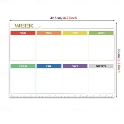 1pc Notes Wallpaper Magnetic Monthly/Weekly/Daily Planner Calendar Table Dry Erase Whiteboard Blackboard Fridge Sticker Message Board Menu