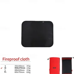 1Pc Outdoor Camping Silicone Fireproof Cloth Durable Heat-Resistant Waterproof Fireproof Mat for BBQ Grill Camping Stove Safe Outdoor Cooking Protection Ideal for Fire Pits Grills and Camping Activities