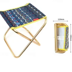 1pc Outdoor Folding Chair 7075 Aluminum Alloy Camping Folding Chair