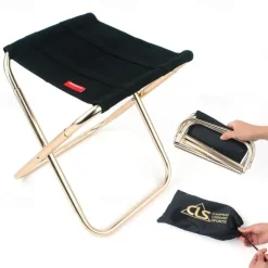 1pc Outdoor Folding Chair 7075 Aluminum Alloy Camping Folding Chair