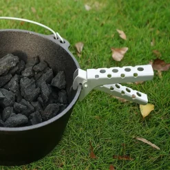 1Pc Outdoor Heat-Resistant Aluminum Alloy Pot Clamp Durable and Lightweight for Camping Hiking Outdoor Cooking