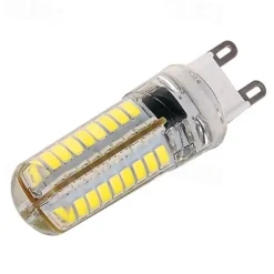 1pc 6pcs 10 Watts Silicone Coated G9 LED Light Bulb 360 Degree Dimmable G9 Light Bulb 60w Equivalent 72pcs SMD 3014 LED G9 AC220V