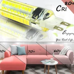 1pc 6pcs 10 Watts Silicone Coated G9 LED Light Bulb 360 Degree Dimmable G9 Light Bulb 60w Equivalent 72pcs SMD 3014 LED G9 AC220V