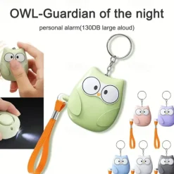 1pc Personal Safety Alarm For Women 130dB Self Defense KeychainWith LED Strobe Light Personal Emergency Security Safe Devices KeyChain Alarms For Elderly