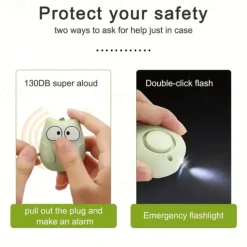 1pc Personal Safety Alarm For Women 130dB Self Defense KeychainWith LED Strobe Light Personal Emergency Security Safe Devices KeyChain Alarms For Elderly