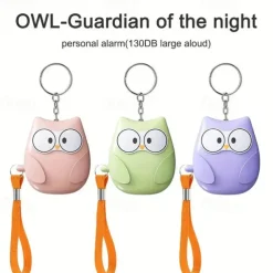 1pc Personal Safety Alarm For Women 130dB Self Defense KeychainWith LED Strobe Light Personal Emergency Security Safe Devices KeyChain Alarms For Elderly