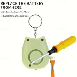 1pc Personal Safety Alarm For Women 130dB Self Defense KeychainWith LED Strobe Light Personal Emergency Security Safe Devices KeyChain Alarms For Elderly