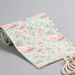 1pc Personalized Print Canvas Craft Pencil Bag With 24 Storage Grids, Back to School Gift