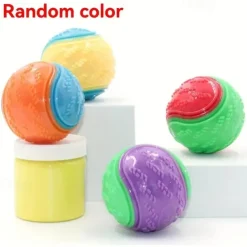 1pc Pet Dog Ball Toy Squeaky Toy For Dog Chew Toy Puppy Molar Toy Dog Interactive Toys Random Color