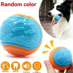 1pc Pet Dog Ball Toy Squeaky Toy For Dog Chew Toy Puppy Molar Toy Dog Interactive Toys Random Color