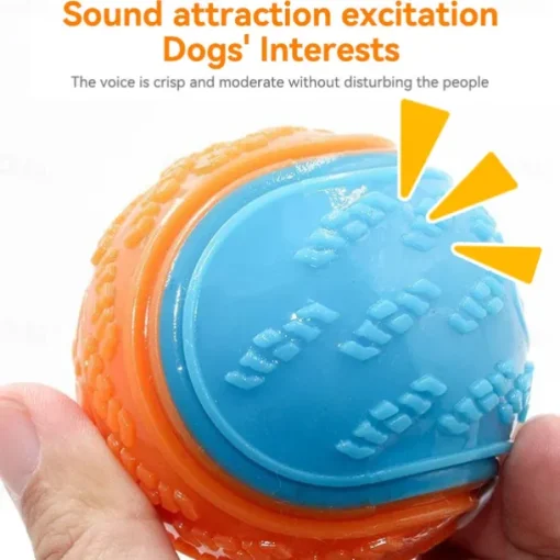 1pc Pet Dog Ball Toy Squeaky Toy For Dog Chew Toy Puppy Molar Toy Dog Interactive Toys Random Color
