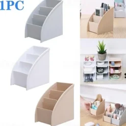 1PC Plastic Desktop Storage Box Cell Phone Holder TV Remote Control Stand Box