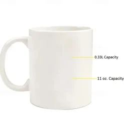 1pc Portable Ceramic Coffee Cup - Black Cat Design with Effoc Spelled Backwards - 11oz Travel Mug for On-the-Go Coffee Lovers