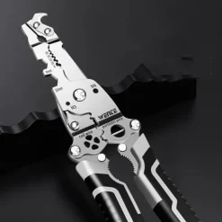 1pc ProMaster Multifunctional Wire Stripper Cutter Foldable Metal Tool with Hook Knife Screwdriver Wrench Quick Wire Stripping and Cutting Electrician Hand Tool