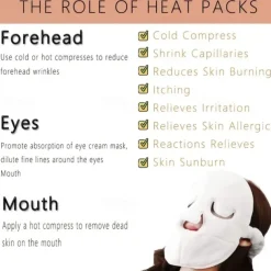 1pc Reusable Face Towel Mask Cold Hot Compress Facial Steamer Towel Mask Moisturizing Beauty Skin Care Spa Towels For Facial Facial Steamer Mask For Women Girls