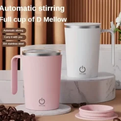 1pc Self Stirring Mug Electric Mixing Cup Magnetic Stirring Cup Rechargeable Auto Magnetic Mug Self Stirring Coffee Mug Rotating Home Office Travel Stirring Cup Suitable For Coffee Milk Cocoa