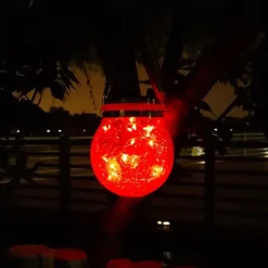 1pc Solar Lantern, Garden Decor Waterproof Outdoor Lanterns, Christmas Decorations Solar Lights, Patio Hanging Lights For Backyard Fence Pathway, Halloween & Christmas Decorations