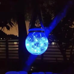 1pc Solar Lantern, Garden Decor Waterproof Outdoor Lanterns, Christmas Decorations Solar Lights, Patio Hanging Lights For Backyard Fence Pathway, Halloween & Christmas Decorations