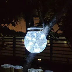 1pc Solar Lantern, Garden Decor Waterproof Outdoor Lanterns, Christmas Decorations Solar Lights, Patio Hanging Lights For Backyard Fence Pathway, Halloween & Christmas Decorations