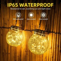 1pc Solar Lantern, Garden Decor Waterproof Outdoor Lanterns, Christmas Decorations Solar Lights, Patio Hanging Lights For Backyard Fence Pathway, Halloween & Christmas Decorations