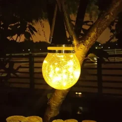 1pc Solar Lantern, Garden Decor Waterproof Outdoor Lanterns, Christmas Decorations Solar Lights, Patio Hanging Lights For Backyard Fence Pathway, Halloween & Christmas Decorations