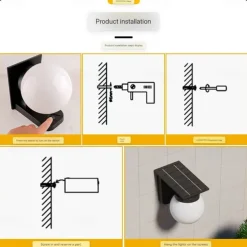 1PC Solar Outdoor Light Wall Lamp Courtyard Balcony Decoration Outdoor Waterproof Patio Lamp Home Garden Layout Fence Ambient Light