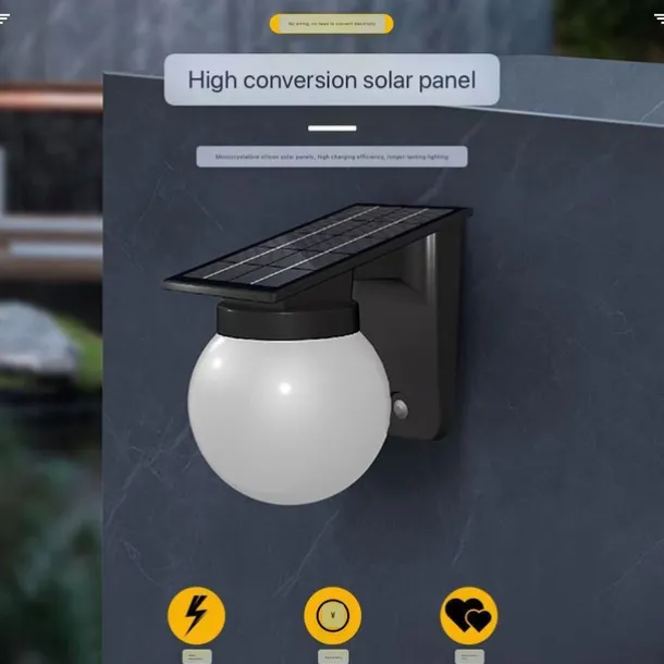 1PC Solar Outdoor Light Wall Lamp Courtyard Balcony Decoration Outdoor Waterproof Patio Lamp Home Garden Layout Fence Ambient Light