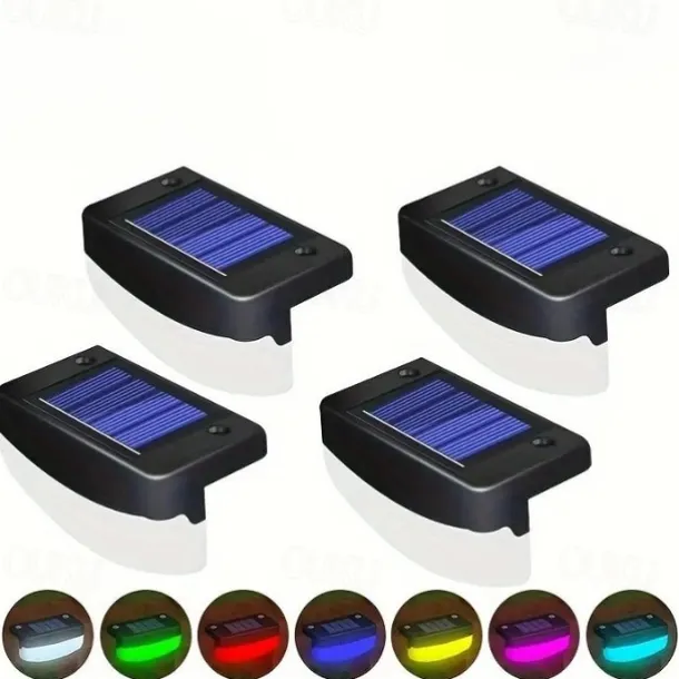 1pc Solar Step Light, Outdoor Waterproof Solar Deck Light Fence Light Illuminates Your Courtyard RGB120 Angle Glow