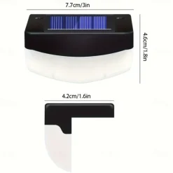 1pc Solar Step Light, Outdoor Waterproof Solar Deck Light Fence Light Illuminates Your Courtyard RGB120 Angle Glow