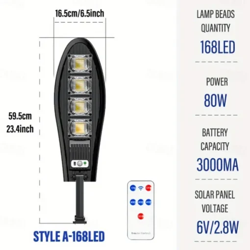 1pc Solar Wall Light 42/84/126/168LED Solar Street Light, Outdoor Waterproof LED for Garden and Wall with Adjustable Angle