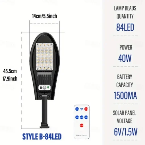 1pc Solar Wall Light 42/84/126/168LED Solar Street Light, Outdoor Waterproof LED for Garden and Wall with Adjustable Angle