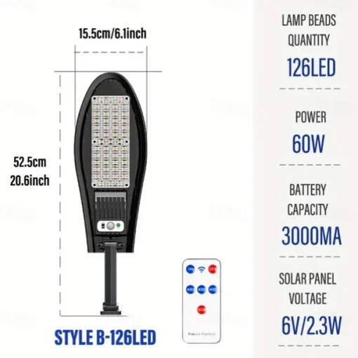 1pc Solar Wall Light 42/84/126/168LED Solar Street Light, Outdoor Waterproof LED for Garden and Wall with Adjustable Angle