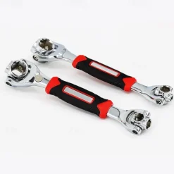 1pc Spanner Socket Wrench, Multi-Functional Spanner Tools With Spline Bolts 360 Degree Rotating Head, Universal Wrench For Furniture Car Repair