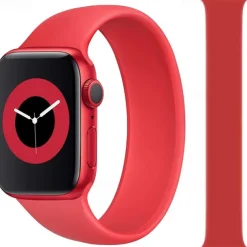 1pc Sport Elastic Silicone Solo Loop Strap for Apple Watch 38mm 40mm 41mm 42mm 44mm 45mm, Replacement Wristband for iWatch Series 7 6 5 4 3 2 1 SE for Men and Women