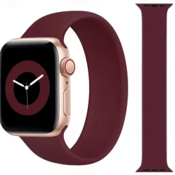 1pc Sport Elastic Silicone Solo Loop Strap for Apple Watch 38mm 40mm 41mm 42mm 44mm 45mm, Replacement Wristband for iWatch Series 7 6 5 4 3 2 1 SE for Men and Women