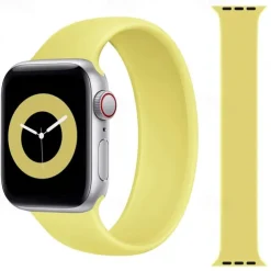 1pc Sport Elastic Silicone Solo Loop Strap for Apple Watch 38mm 40mm 41mm 42mm 44mm 45mm, Replacement Wristband for iWatch Series 7 6 5 4 3 2 1 SE for Men and Women